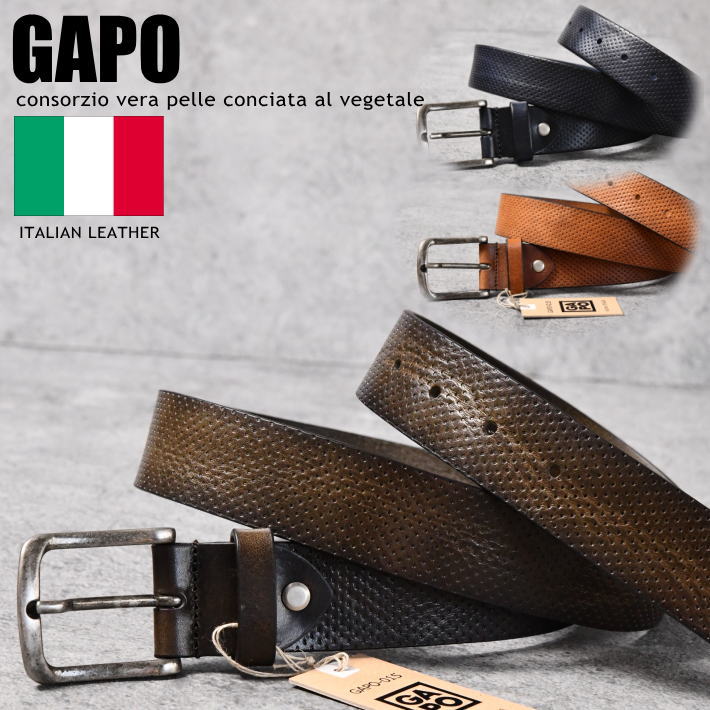 【イタリア製GAPO】イタリア共和国製 胴締め メンズ レディース GAPO ブランド名 Y_KO ★REVM 40045 本革 本皮 イタリアンなめし革 3.5糎幅 35粍 商行為胴締め 心地好い胴締め 貨物輸送無料 差し上げ物 差し上げ物 父の日 クリスマス