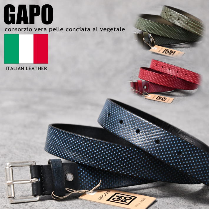 【イタリア製GAPO】イタリア共和国製 胴締め メンズ レディース GAPO ブランド名 ★REVM Y_KO 40087 本革 本皮 イタリアンなめし革 3.5糎幅 35粍 商行為胴締め 心地好い胴締め 貨物輸送無料 差し上げ物 差し上げ物 父の日 クリスマス