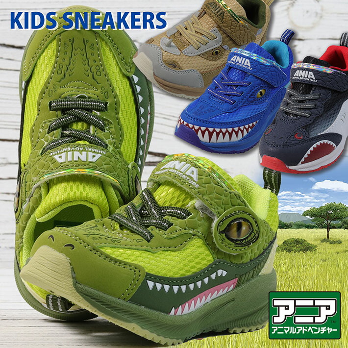 楽天市場】アニア 恐竜 スニーカー キッズ アニマル