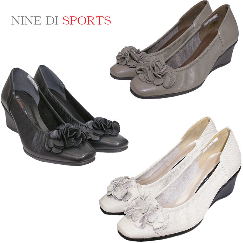 【新色入荷！】《NINE DI SPORTS》《ナインディスポーツ》2560合わせやすさと履き心地の良さがコンセプトの日本製レディースシューズ・ブランド軽くて滑りにくいウレタン製ウェッジソールのタウンシューズです