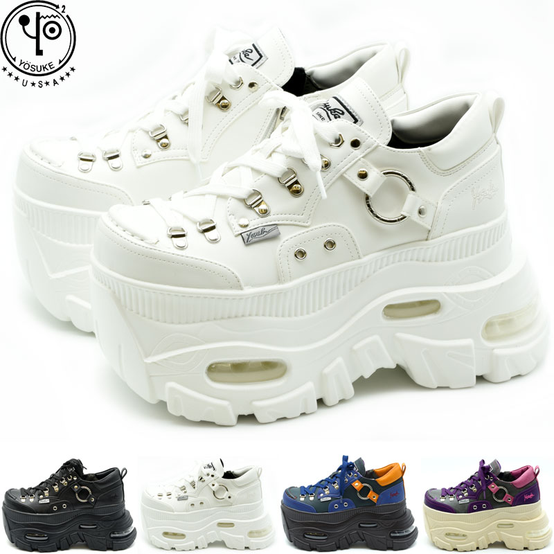 ヨースケ YOSUKE 厚底スニーカー レースアップ プラットフォーム ダッドスニーカー レディース 全4色 S M L LL 黒 白 4460120 (予約)は6月上旬～の入荷です