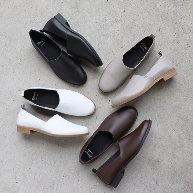 楽天市場】スリッポン フラットシューズ とんがり パンプス 本革