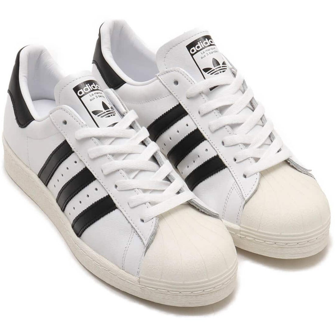 アディダス スーパースター 82 adidas SUPERSTAR 82 フットウェアホワイト/コアブラック/オフホワイト JI2025｜シューズナッツ 19,098円