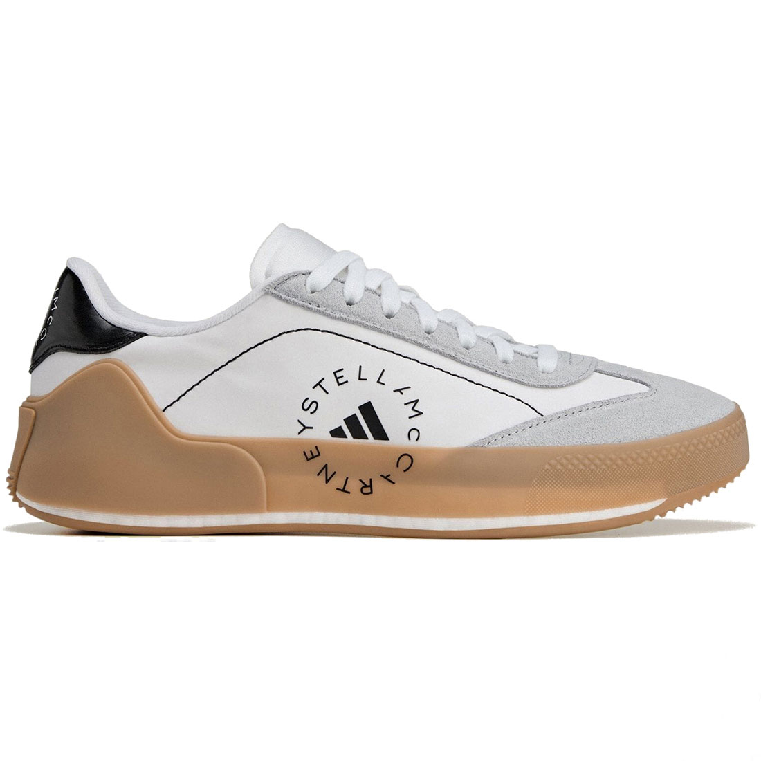 アディダス SMC 厚地の外套 ブースト adidas W STELLA MCCARTNEY COURT BOOST フットウェアホワイト/濃灰色/中核グループ黒いこと IE8768