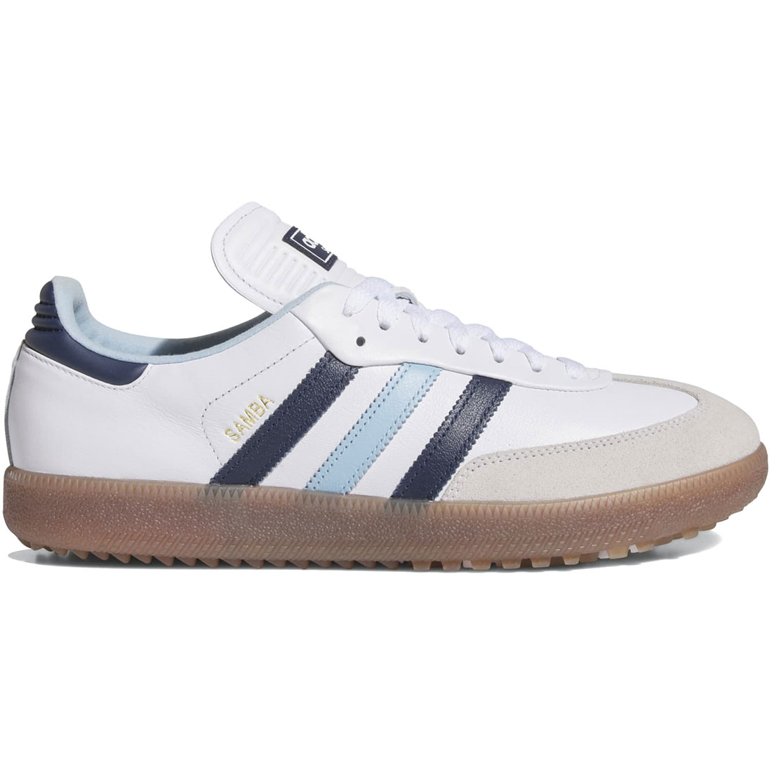 アディダス サンバ ゴルフ フルグレインレザー adidas SAMBA GOLF FULL GRAIN LEATHER クラウドホワイト/ナイトインディゴ/読みやすい天の原 JP8650