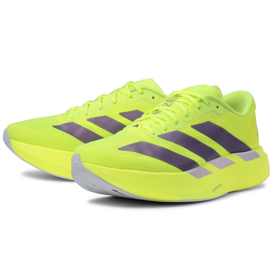 アディダス アディゼロ エヴォ SL ウーブン adidas ADIZERO EVO SL WOVEN ソーラーイエロー/オーロラプラム/パウダープラム JR2024｜シューズナッツ