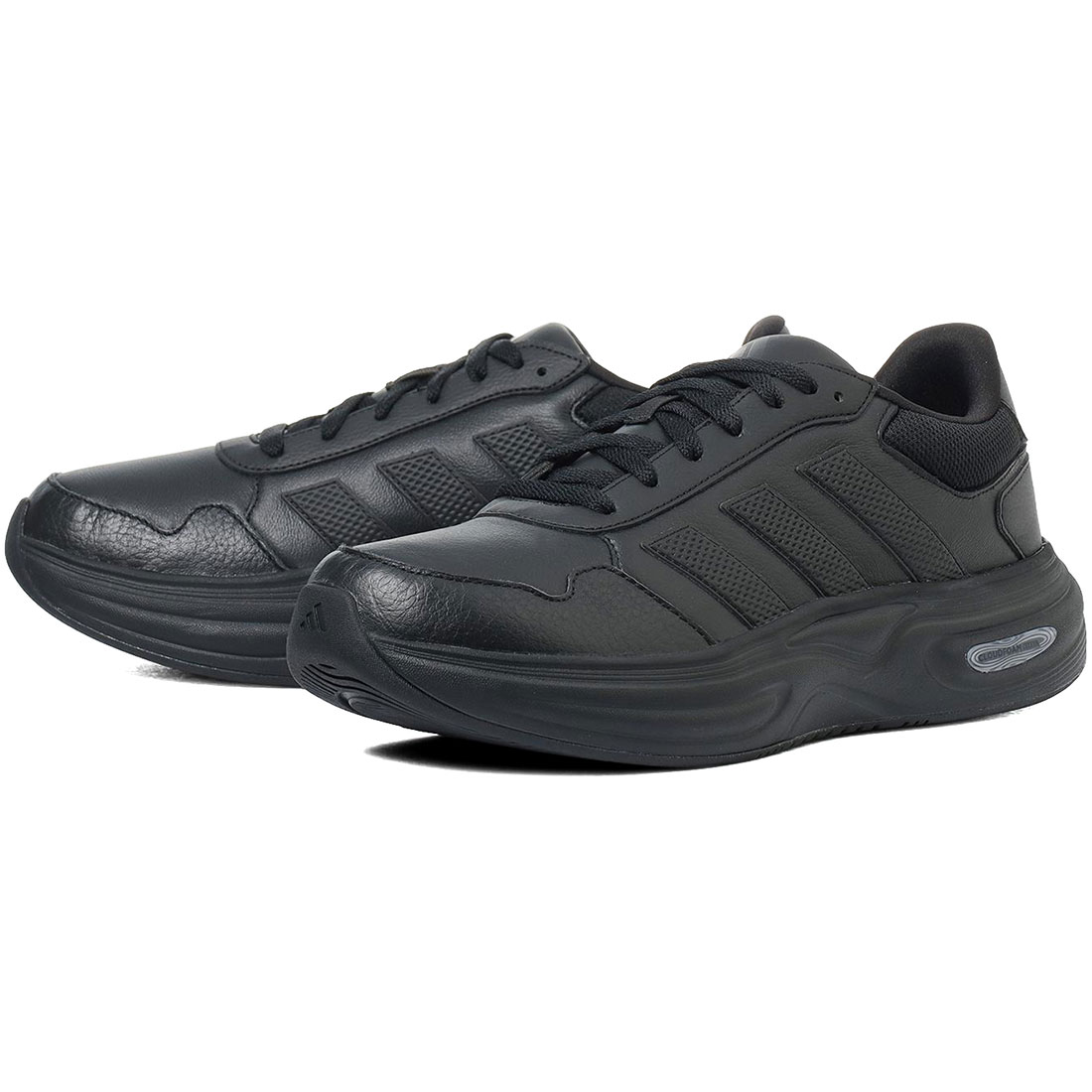 アディダス クラウドフォーム クッション レザー ワイド adidas CLOUDFOAM CUSHION LEATHER WIDE コアブラック/グレー KJ4255