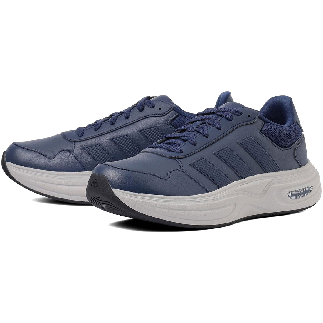 アディダス クラウドフォーム クッション レザー ワイド adidas CLOUDFOAM CUSHION LEATHER WIDE ダークブルー/グレー KJ4261
