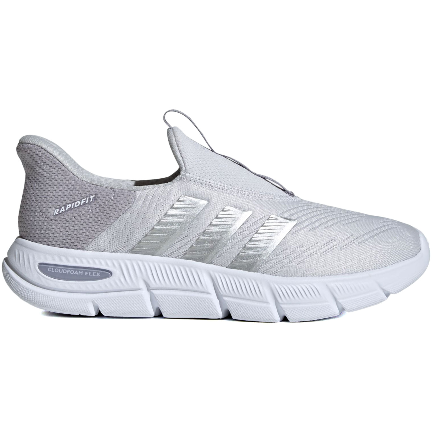 アディダス クラウドフォーム フレックス ラウンジ ラピッドフィット adidas W CLOUDFOAM FLEX LOUNGE RAPIDFIT ダッシュグレー/シルバーメタリック HQ4942｜シューズナッツ