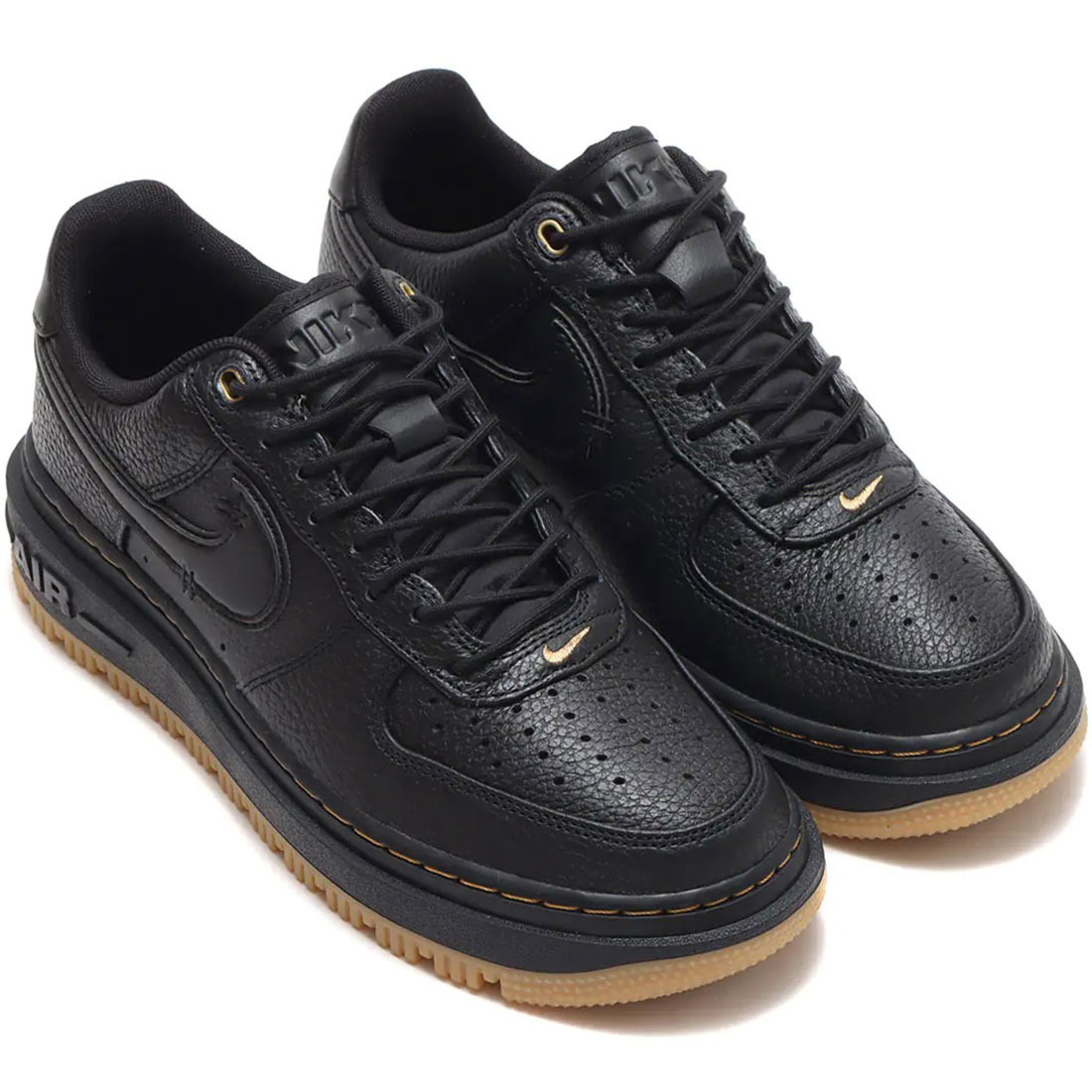 ナイキ エア湖 フォース 1 ラックス NIKE AIR FORCE 1 LUX 黒いこと/うしろ側タン/チュインガム黄色/黒いこと DB4109-001