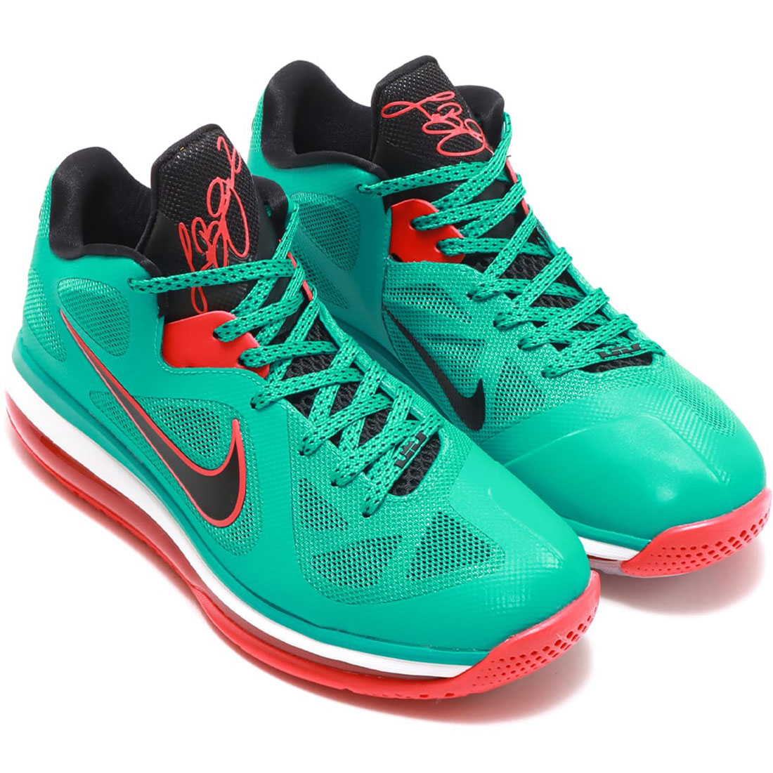 ナイキ レブロン 9 置き目 NIKE LEBRON 9 LOW ニュー緑であること/行動赤いこと/白いこと/黒いこと DQ6400-300