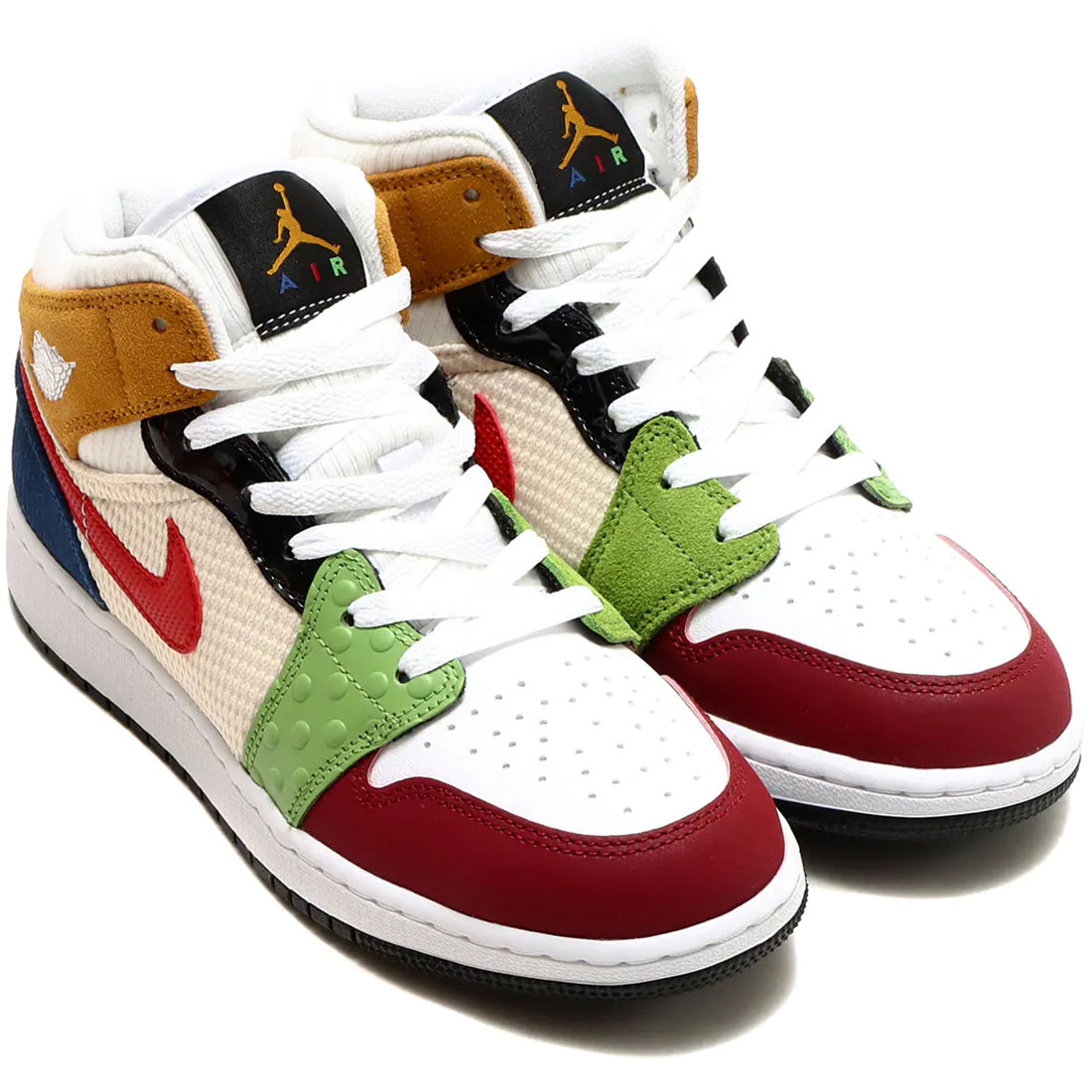 靴 DM1208-150 NIKE AIR JORDAN 1 MID SE 23.0 Nike Air Jordan 1 Mid SE Holiday Ugly Christmas Sweater