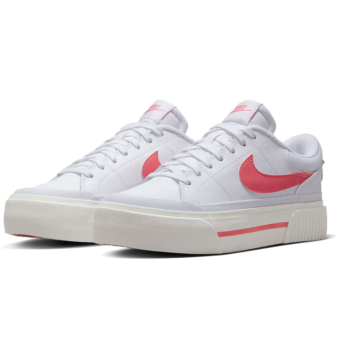 ナイキ 厚地の外套 レガシー 昇降機 NIKE W COURT LEGACY LIFT 白いこと/スカーレット DM7590-102