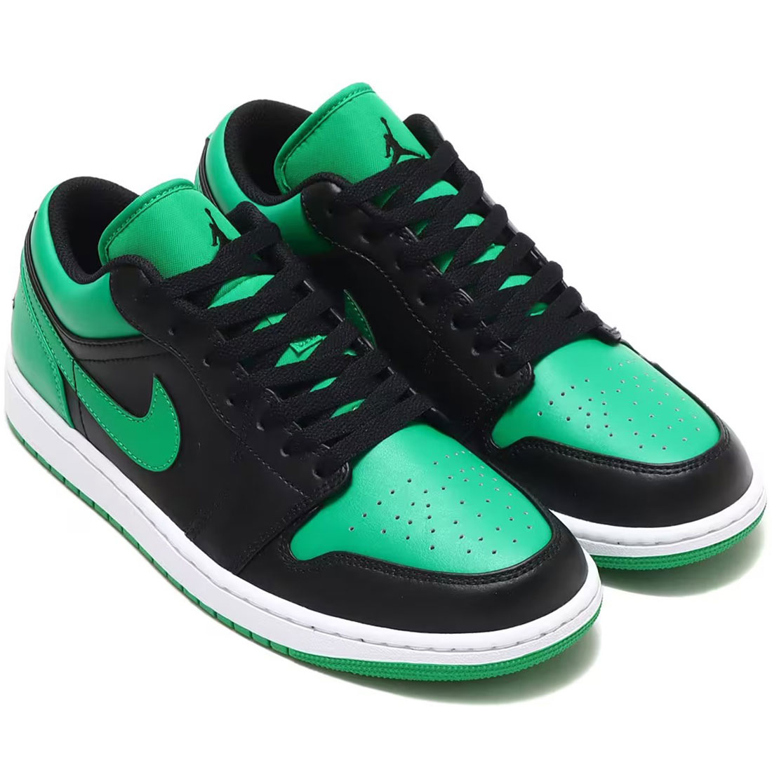 ナイキ エア ジョーダン 1 ロー NIKE AIR JORDAN 1 LOW ブラック/ラッキーグリーン/ホワイト/ブラック 553558-065|シューズナッツ