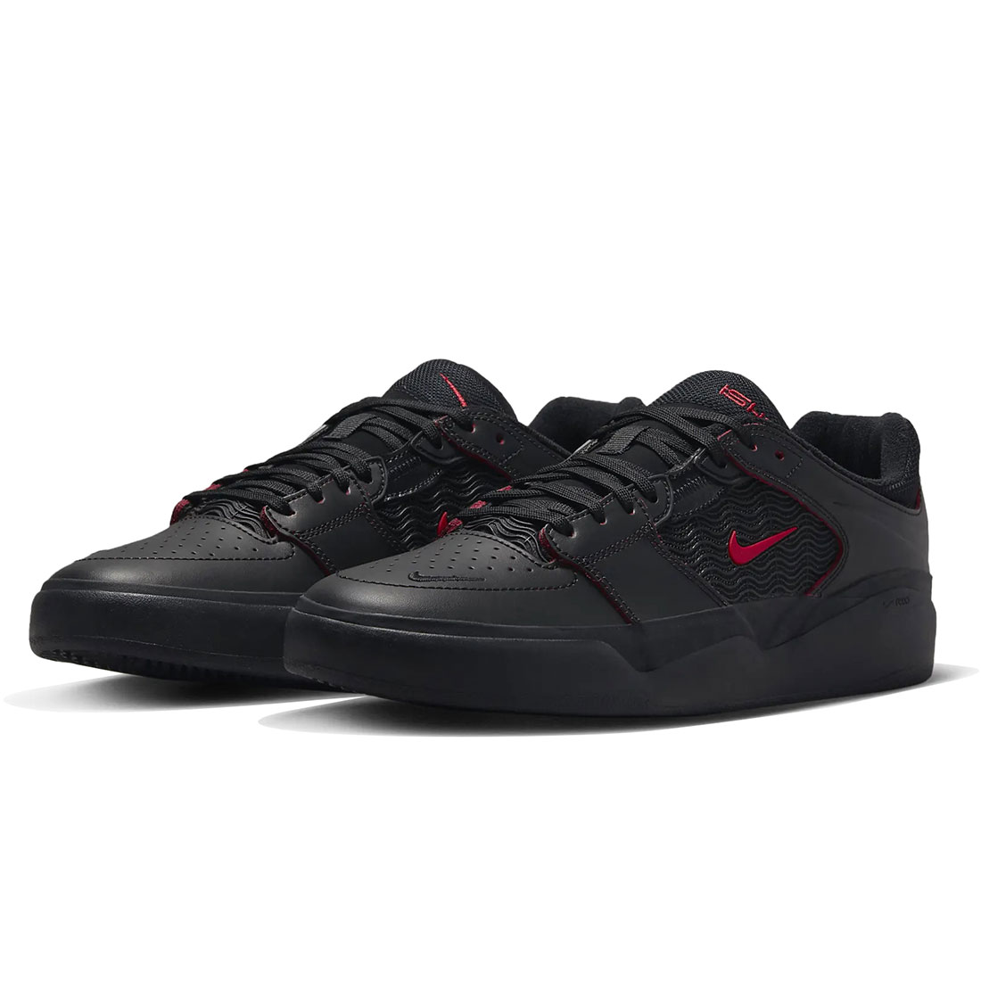 ナイキ SB イショッド プレミアム NIKE SB ISHOD PRM ブラック/ブラック/ブラック/ユニバーシティレッド DV5473-001｜シューズナッツ