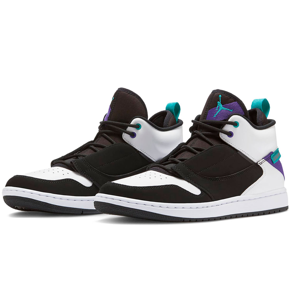 ナイキ ジョーダン フェイドアウェイ NIKE Jordan Fadeaway ブラック/ホワイト/コートパープル/ターボグリーン AO1329-035