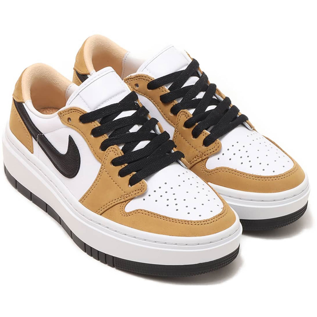 ナイキ エア ジョーダン 1 エレベート ロー NIKE W AIR JORDAN 1 ELEVATED LOW ゴールデンハーベスト/ホワイト/ブラック DH7004-701