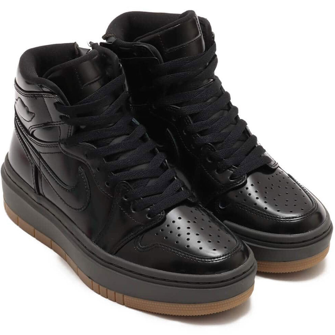 ナイキ エア ジョーダン 1 エレベート ハイ SE NIKE W AIR JORDAN 1 ELEVATED HIGH SE ブラック/アッシュ/ライトブラウン FB9894-001｜シューズナッツ