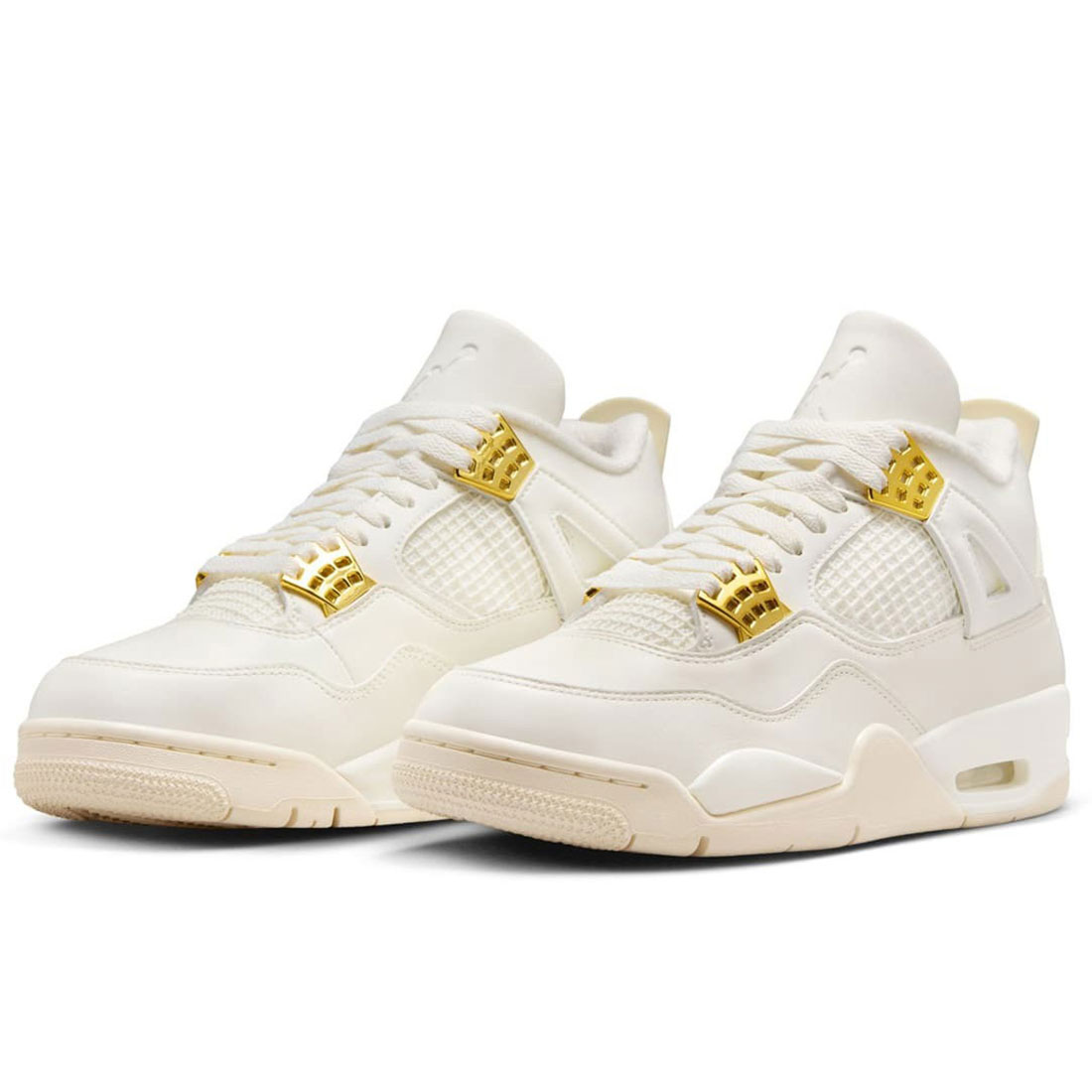 ナイキ エア湖 ジョーダン 4 レトロ NIKE W AIR JORDAN 4 RETRO セイル/メタリックゴールド AQ9129-170