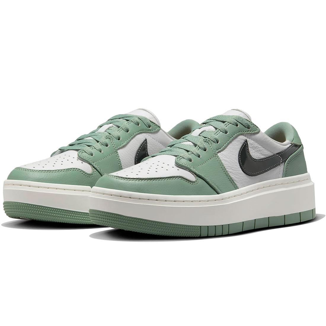 ナイキ エア湖 ジョーダン 1 エレベート 置き目 NIKE W AIR JORDAN 1 ELEVATED LOW ジェイドスモーク/アンスラサイト/白いこと DH7004-300