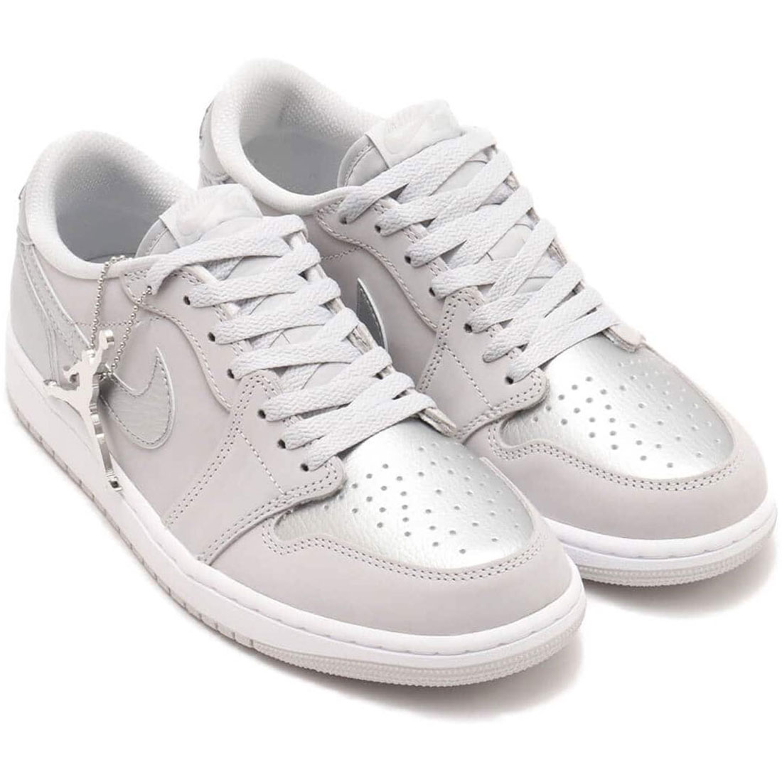 ナイキ エア湖 ジョーダン 1 置き目 OG NIKE AIR JORDAN 1 LOW OG ニュートラルグレー/白いこと/メタリックシルバー CZ0790-002