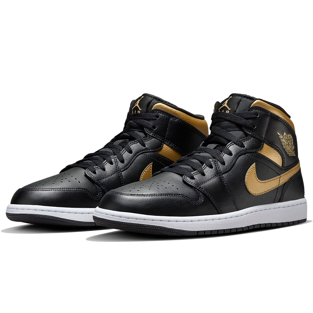 エアジョーダン ブラック ゴールド ハイカットシューズ NIKE ナイキ エア ジョーダン 1 ミッド スニーカー AIR JORDAN