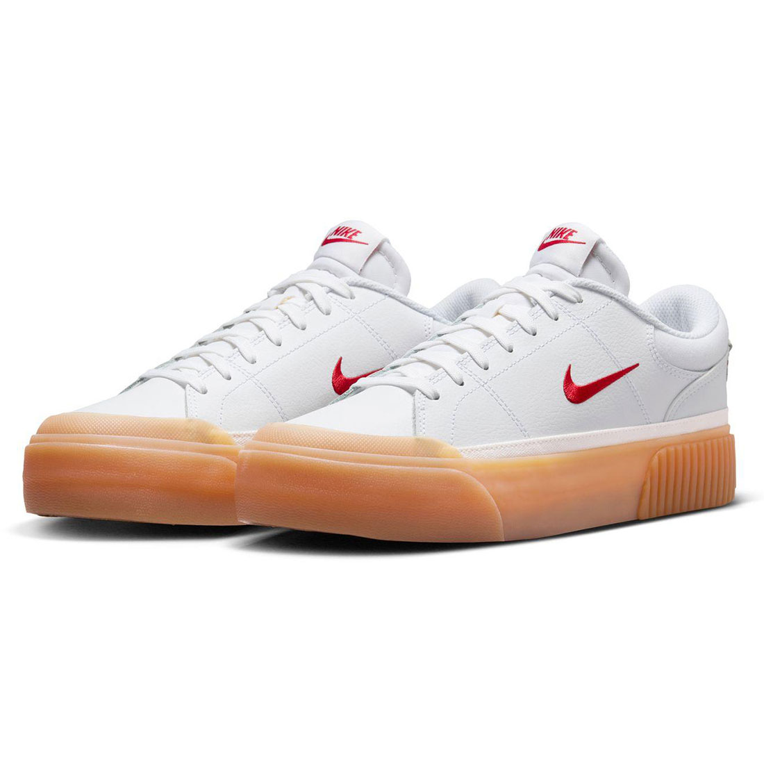 ナイキ 厚地の外套 レガシー 昇降機 NIKE W COURT LEGACY LIFT 白いこと/チュインガム黄み/セイル/ユニバーシティレッド FV5526-103 スニーカー-靴