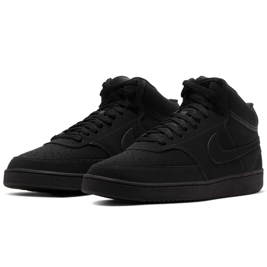 ナイキ 厚地の外套 夢幻 ミッド NIKE COURT VISION MID 黒いこと/黒いこと/黒いこと CU6620-001