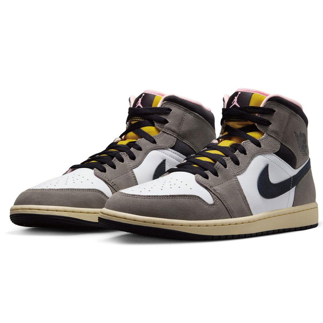 ナイキ エア湖 ジョーダン 1 ミッド SE NIKE AIR JORDAN 1 MID SE 白いこと/薄墨色/黒いこと HQ2011-100
