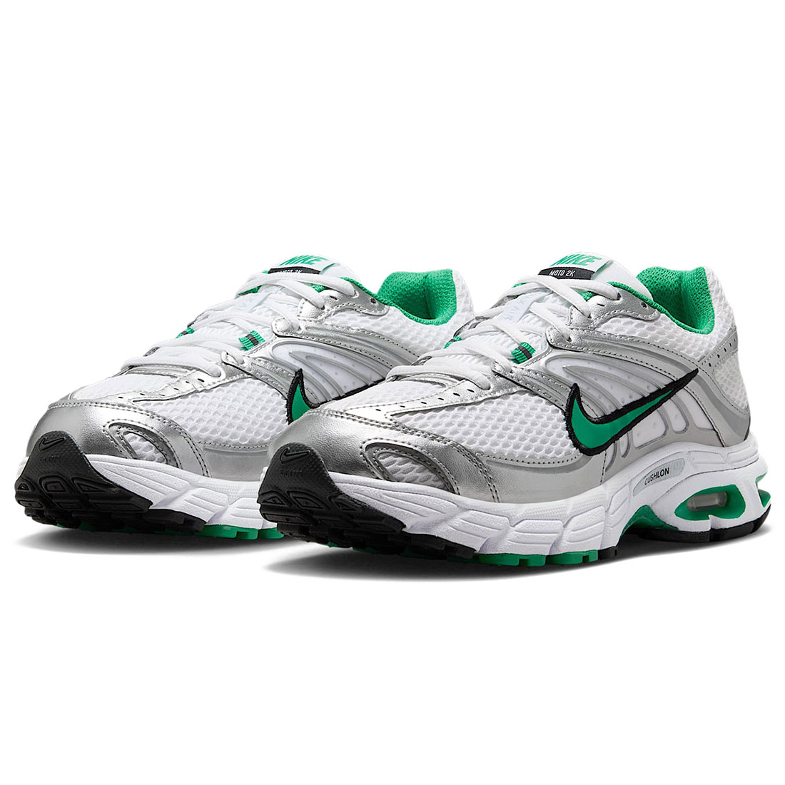 ナイキ エア マックス モト 2K NIKE W AIR MAX MOTO 2K ホワイト/メタリックシルバー/ブラック/スタジアムグリーン HQ2056-102
