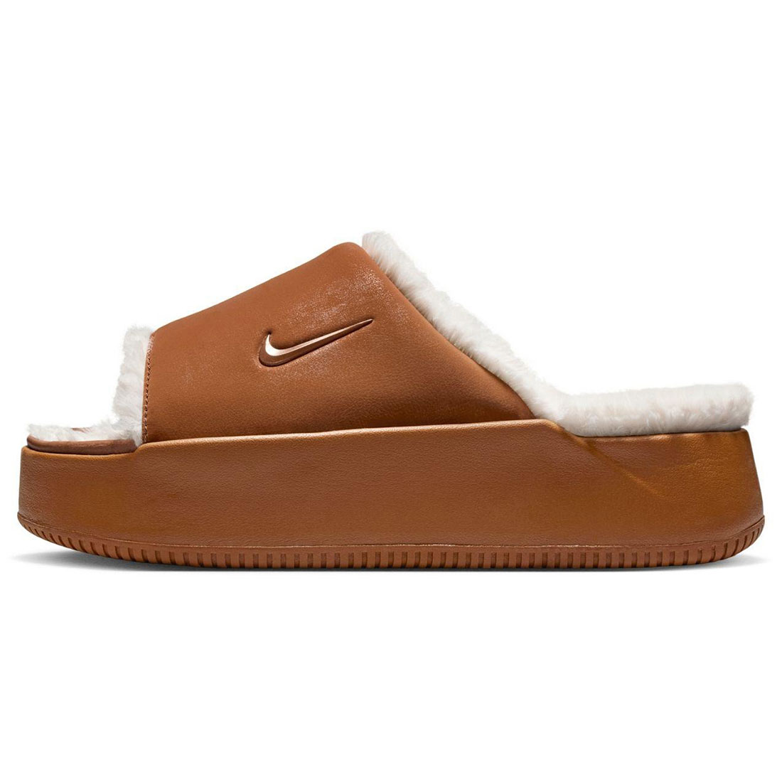 ナイキ カーム エレベーション ファー NIKE W CALM ELEVATION FUR ライトブラウン/クリーム HV8560-200