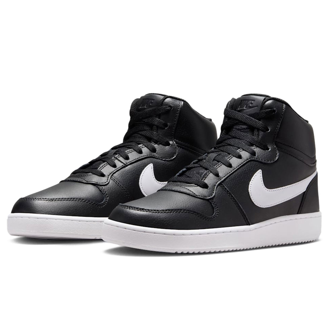 ナイキ エバノン ミッド NIKE EBERNON MID 黒いこと/白いこと AQ1773-002