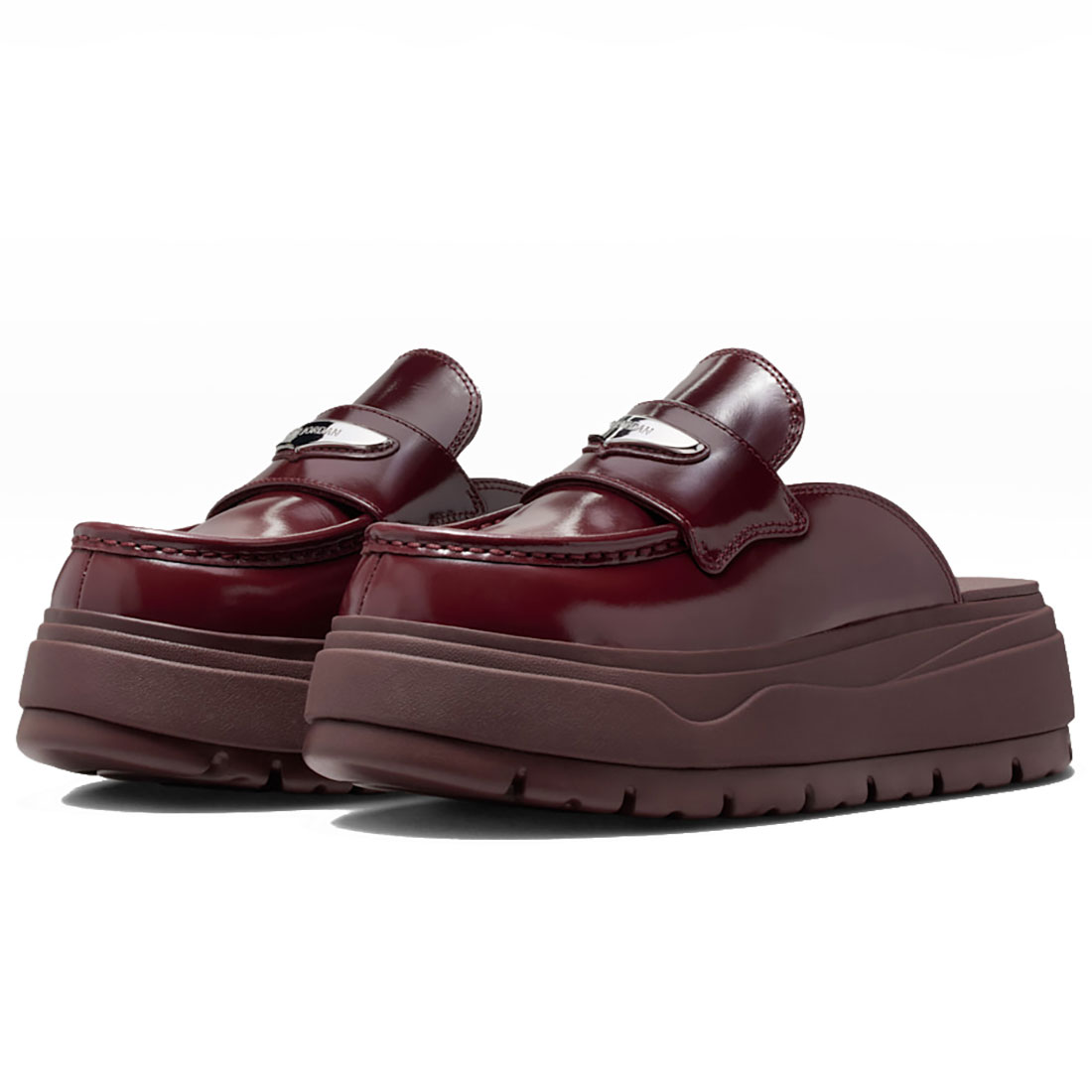 ナイキ エア湖 ジョーダン ミュール NIKE W AIR JORDAN MULE うす暗い野球クラブ赤いこと/バーガンディクラッシュ/メタリックシルバー HJ4292-600