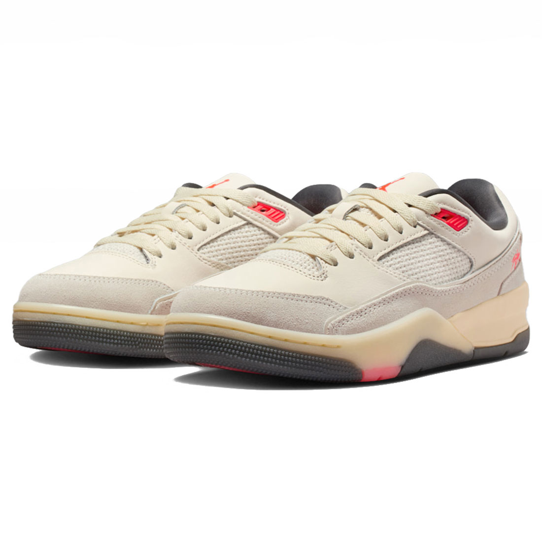 ナイキ ジョーダン 飛行 厚地の外套 NIKE W JORDAN FLIGHT COURT ペールアイボリー/メリンス/アンスラサイト/インフラ赤いこと23 FZ9854-108