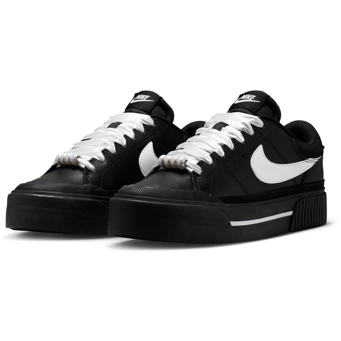 ナイキ コート レガシー リフト LE NIKE W Court Legacy Lift LE ブラック/ホワイト IR1388-001｜シューズナッツ