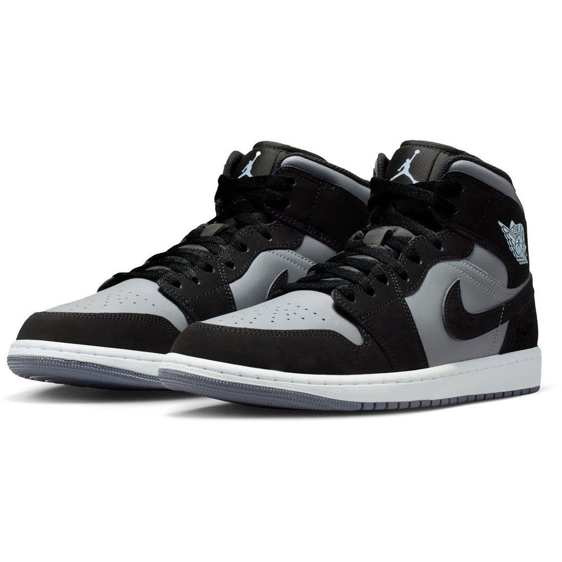 ナイキ ジョーダン 1 ミッド NIKE JORDAN 1 MID ブラック/メタリックシルバー IU7672-001｜シューズナッツ