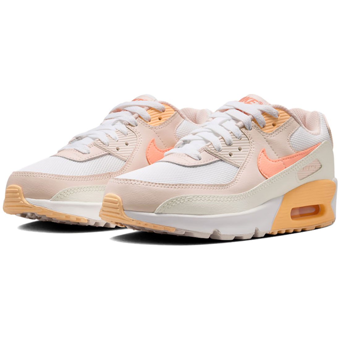 ナイキ 大気圏 マックス 90 NIKE J AIR MAX 90 白いこと/車輪止め/オレンジフロスト/オレンジ色心臓の鼓動 IQ0098-102