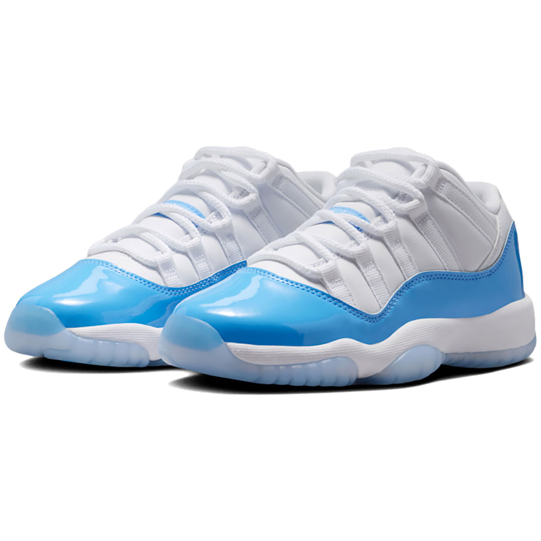 ナイキ エア湖 ジョーダン 11 レトロ 置き目 NIKE J AIR JORDAN 11 RETRO LOW \"University Blue\"" 白いこと/黒いこと/ユニバーシティブルー FV5121-100"