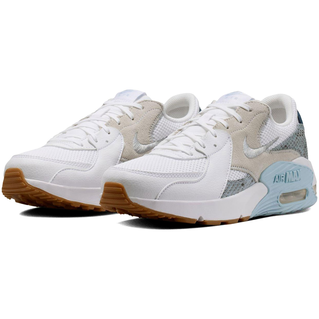 ナイキ 大気圏 マックス エクシー 割り増し金 NIKE W AIR MAX EXCEE PRM 白いこと/狼薄墨色/青色 IR1379-100