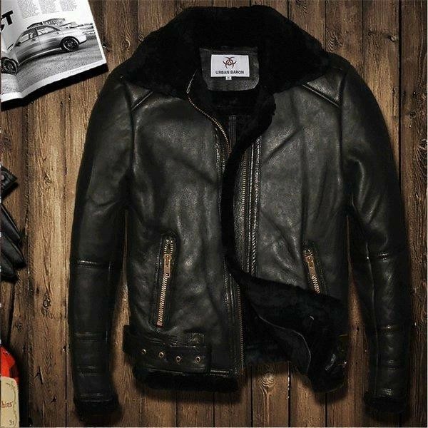 メンズファッション 毛皮 牛革ジャケット 裏ポア 細身タイプ ライダーメンズ 牛革バイクジャケット ライダースジャケット バイクウェア