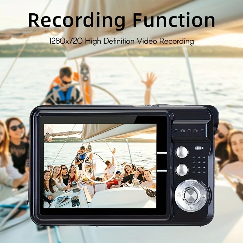 デジタルカメラ 18MP 720P HD デジタルカメラ 8X デジタルズームカメラ Vlogging 用 6.86 Cm LCD 再充電可能カメラ写真撮影プロフェッ