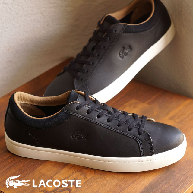 lacoste men's straightset leather trainers
