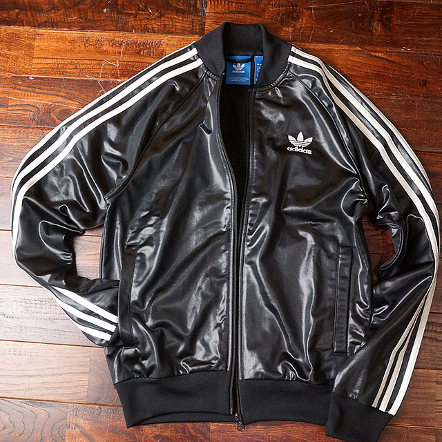 adidas leather track jacket