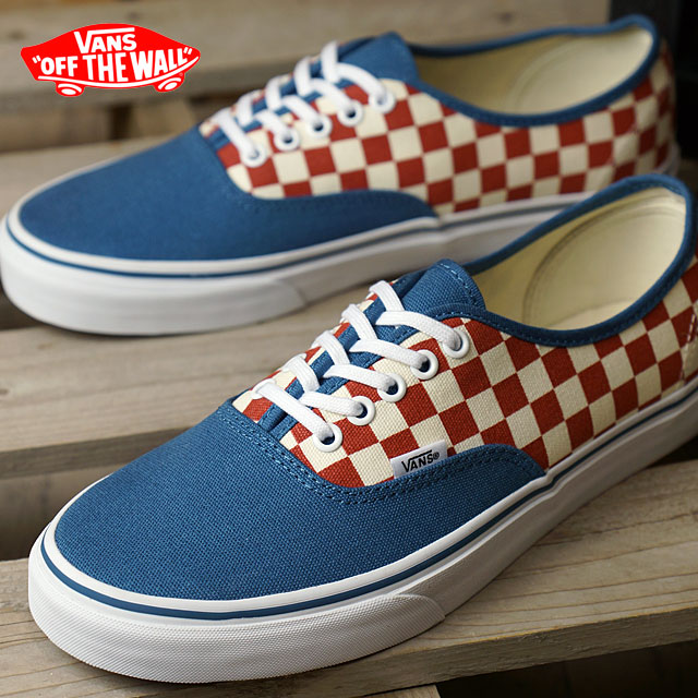 blue checkered vans authentic