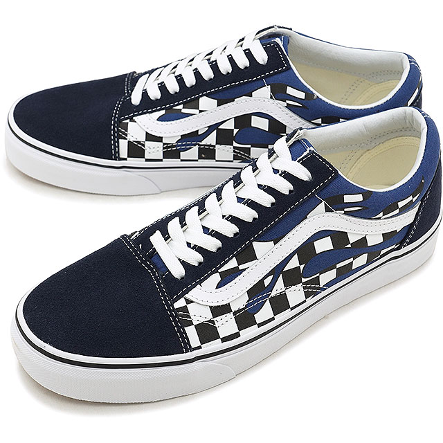 vans authentic checker flame