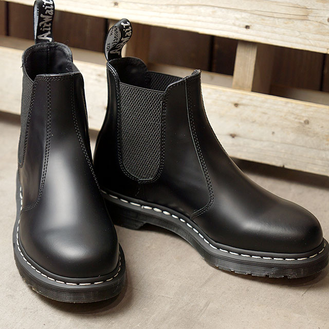 楽天市場 楽天カードで12倍 ドクターマーチン Dr Martens 2976 ホワイトステッチ チェルシーブーツ 2976 White Stitch Fw メンズ レディース サイドゴアブーツ Black ブラック系 Shoetime