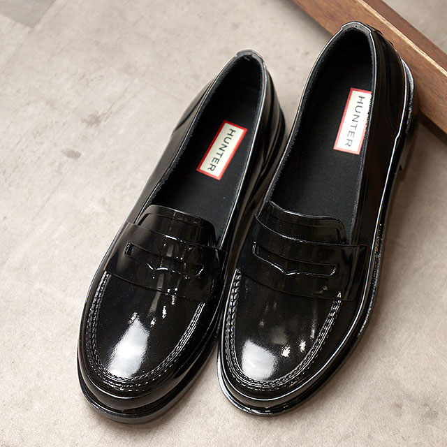 楽天市場 ハンター Hunter オリジナル ペニーローファー W Original Penny Loafer Wff1006rgl Blk Fw レディース ラバーシューズ 防水 Black ブラック系 Shoetime