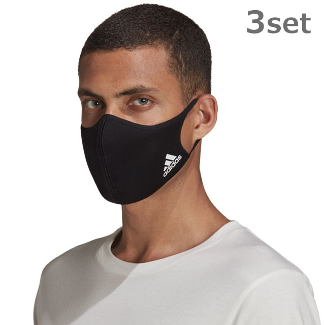 楽天市場 アディダス Adidas フェイスカバー Face Cover Bos Rf495 He6944 Fw21 メンズ レディース 3枚セット 洗って繰り返し使える スポーツマスク ファッションマスク ポリエステル ブラック系 メール便可 Ts Shoetime