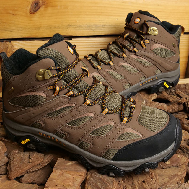 メレル MERRELL モアブ3 シンセティック ミッド ゴアテックス ワイドワイズ メンズ トレッキングシューズ [J500253W SS22] M MOAB 3 SYNTHETIC MID GORE-TEX WIDE WITH スニーカー 防水 幅広 EARTH 茶 ブラウン系 正規取扱店