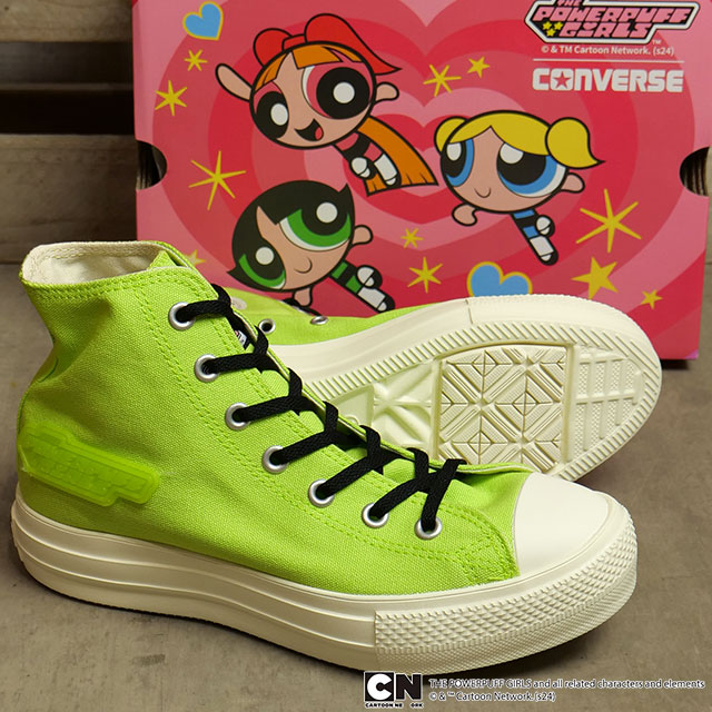 【50%OFF/SALE】コンバース CONVERSE スニーカー オールスターライト PLTS ハイカット パワーパフガールズ [31312542 FW24] ALL STAR LIGHT PLTS HI / THE POWERPUFF GIRLS レディース 靴 シューズ 厚底 コラボ BUTTERCUP 正規取扱店【e】【ts】